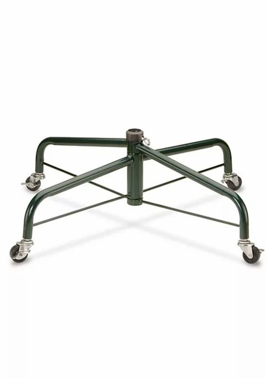 Trees * | Wholesale National Tree 32 And Silver Rolling Artificial Christmas Tree Stand With Wheels Green