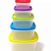 Home * | Cheap Lexi Home 10 Pc. Nested Square Plastic Food Storage Set With Color Lids Multi