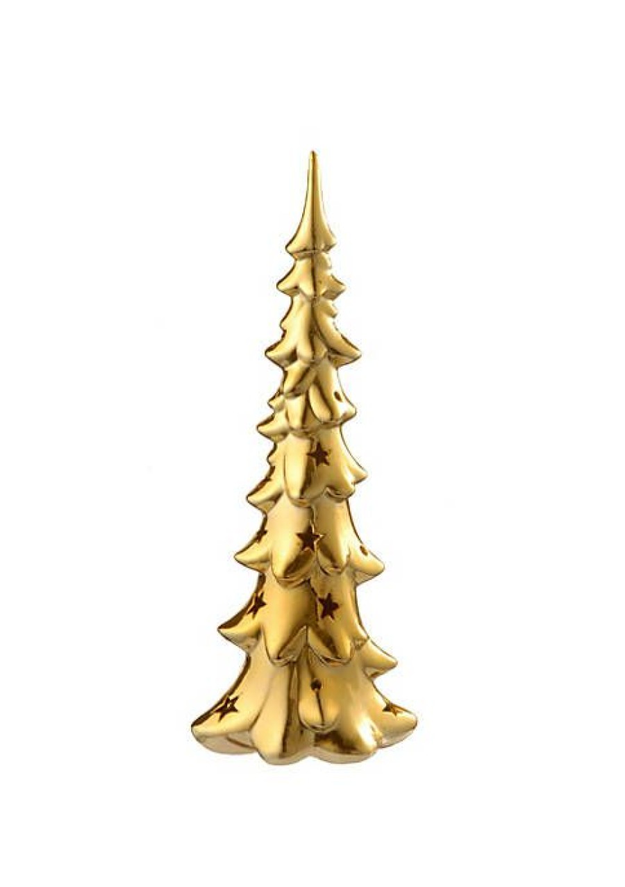 Trees * | Brand New National Tree 13 And Mustard Yellow Christmas Tree Tabletop Decor Gold