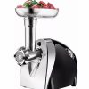 Home * | Hot Sale Lexi Home Chefman Meat Grinder Sausage Stuffer 3 Size Stainless Steel Grinding Plate 550W Black