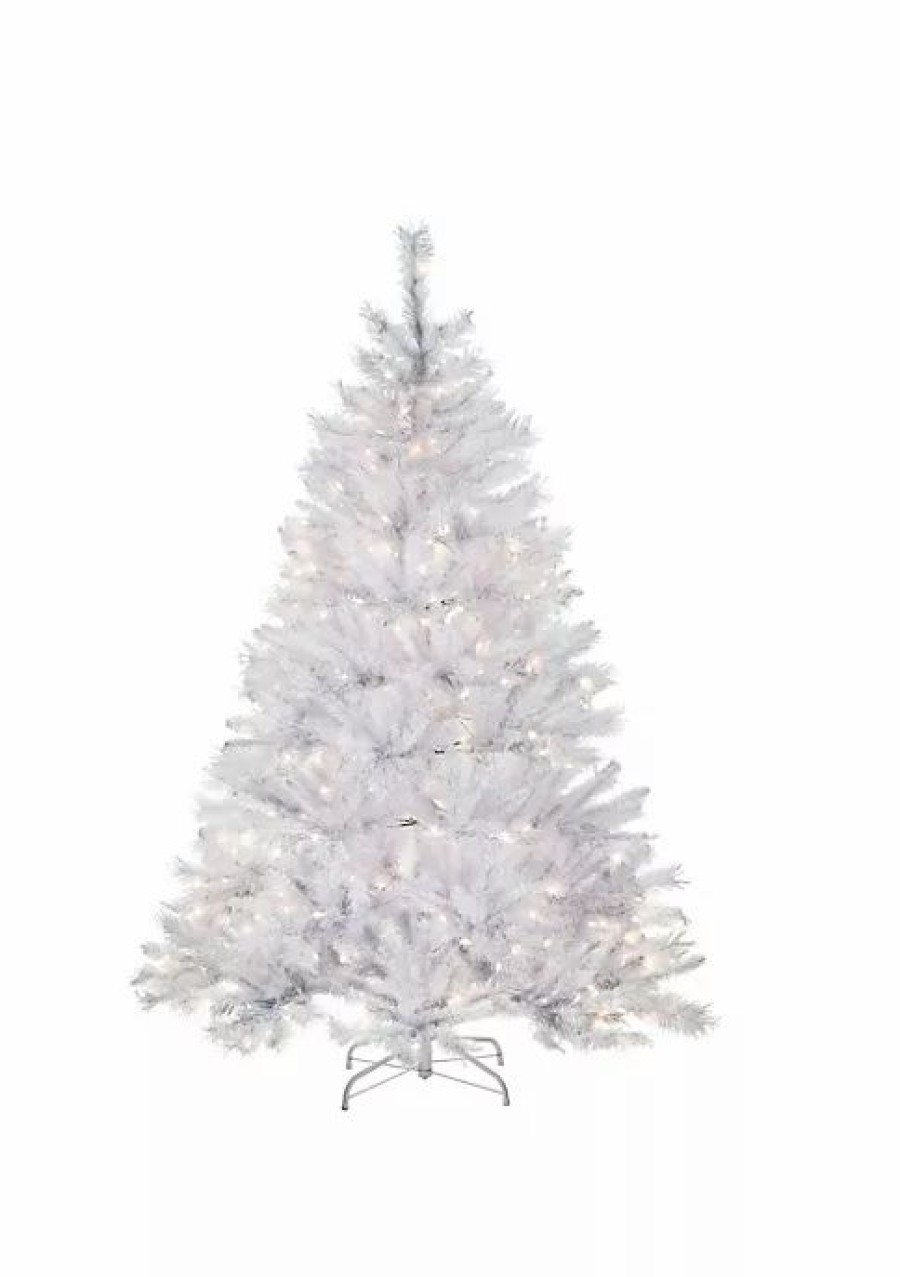 Trees * | Top 10 National Tree 6 Pre-Lit Full Winchester Pine Artificial Christmas Tree Clear Lights White