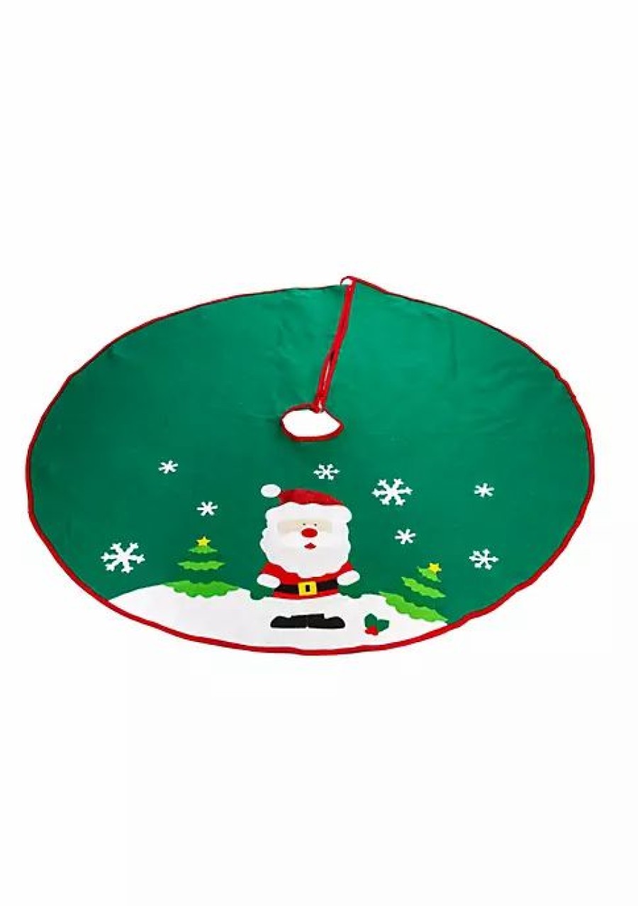 Home * | Wholesale Lexi Home 36 In. Santa Claus Christmas Tree Skirt Green