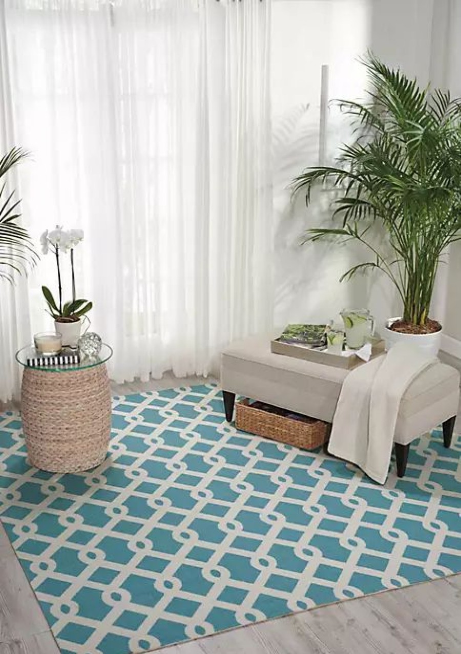 Home * | Buy Waverly Sun & Shade 5 Ft 3 In X 5 Ft 3 In Area Rug Poolside