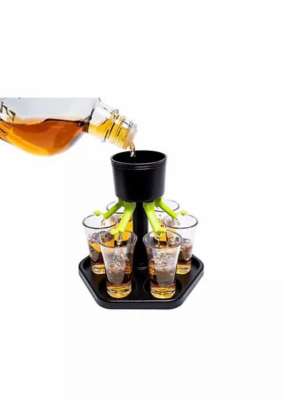 Home * | Hot Sale Lexi Home Plastic Liquor Shot Dispenser And Pourer Set With Individual Stoppers Multi