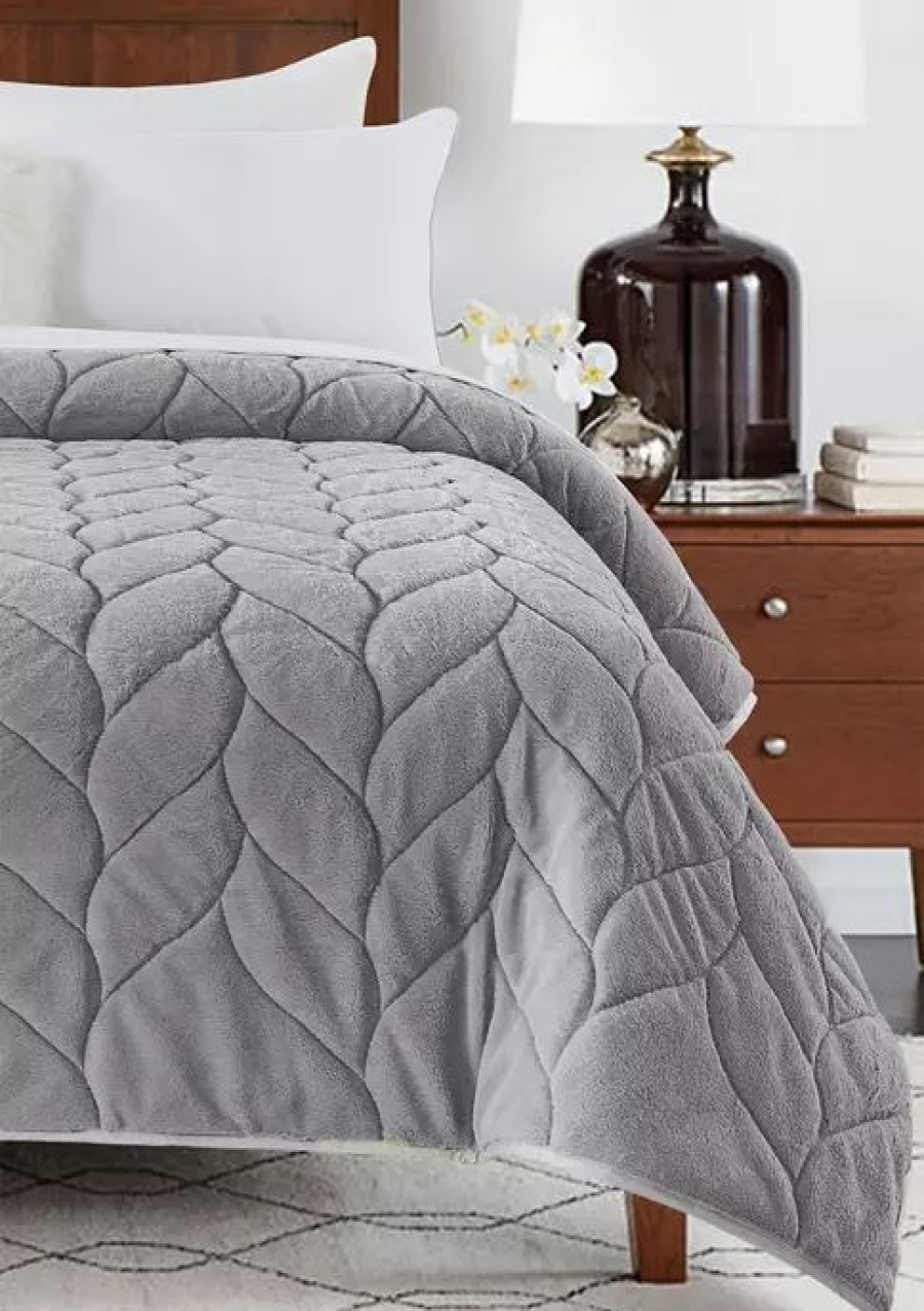 Bed & Bath * | Cheap Waverly Cozy Down Alternative Blanket Gray