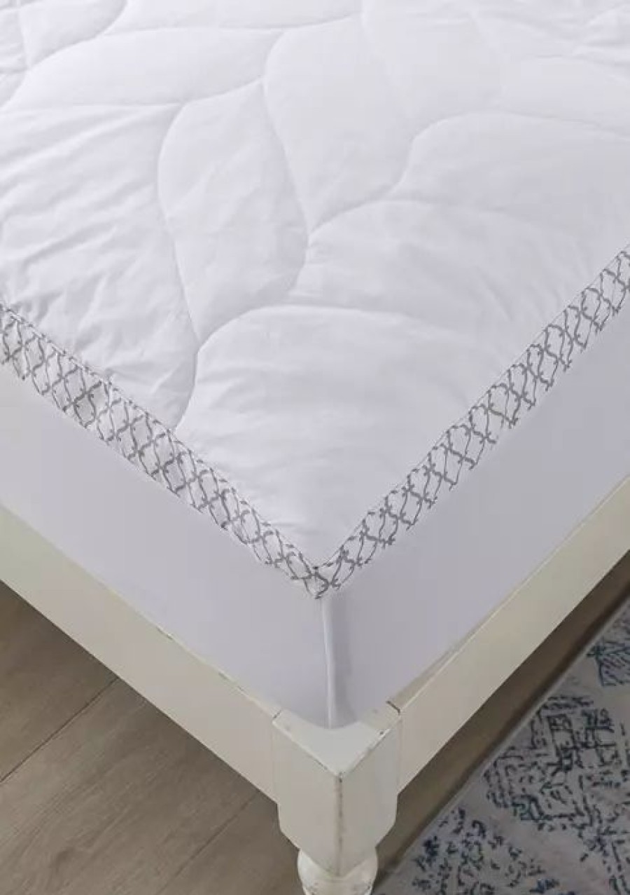 Bed & Bath * | Promo Waverly Cotton Quilted Dual Chamber 1.5 In. Feather Topper White