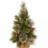 Holiday * | Best Deal National Tree 18 Pre-Lit Medium Wintry Pine Artificial Christmas Tree Warm White Lights Green