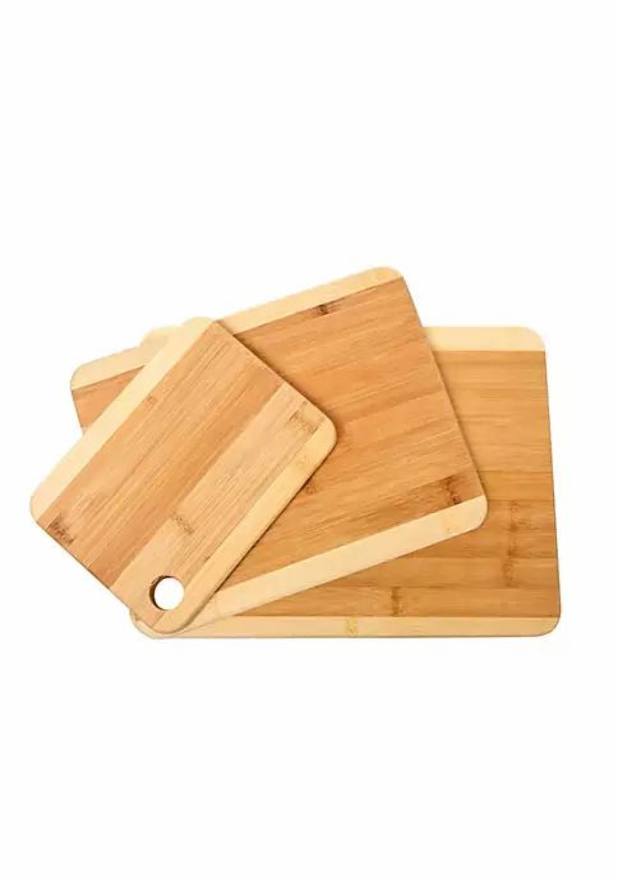 Home * | Coupon Lexi Home Bamboo Cutting Boards Set Of 3 Durable Chopping Boards Two Tone