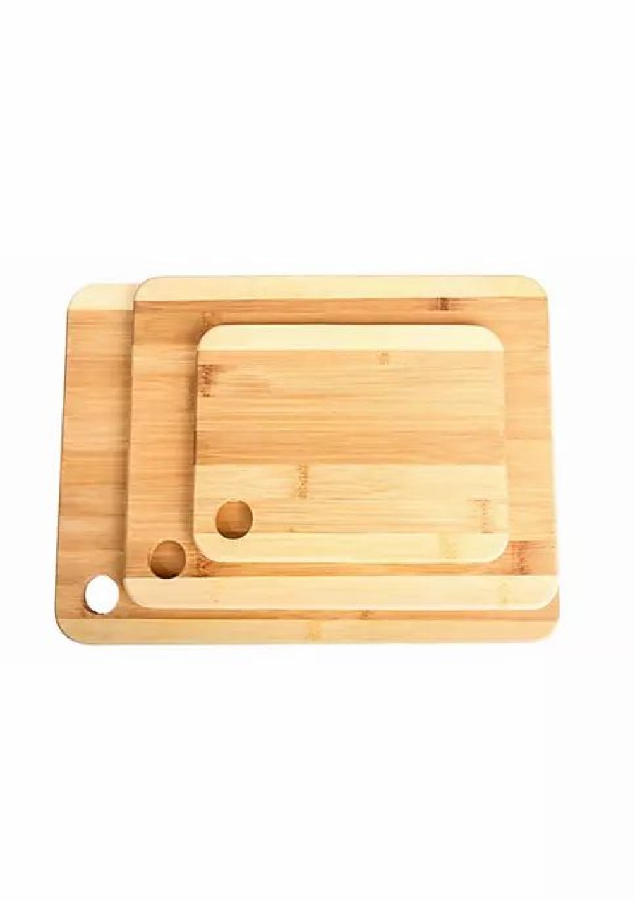 Home * | Coupon Lexi Home Bamboo Cutting Boards Set Of 3 Durable Chopping Boards Two Tone