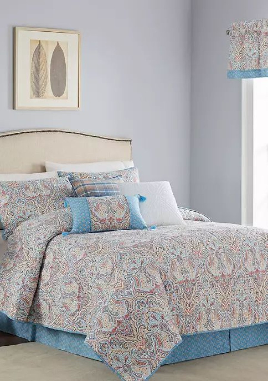 Bed & Bath * | Flash Sale Waverly Pinnacle Quilt Set With Shams Harvest