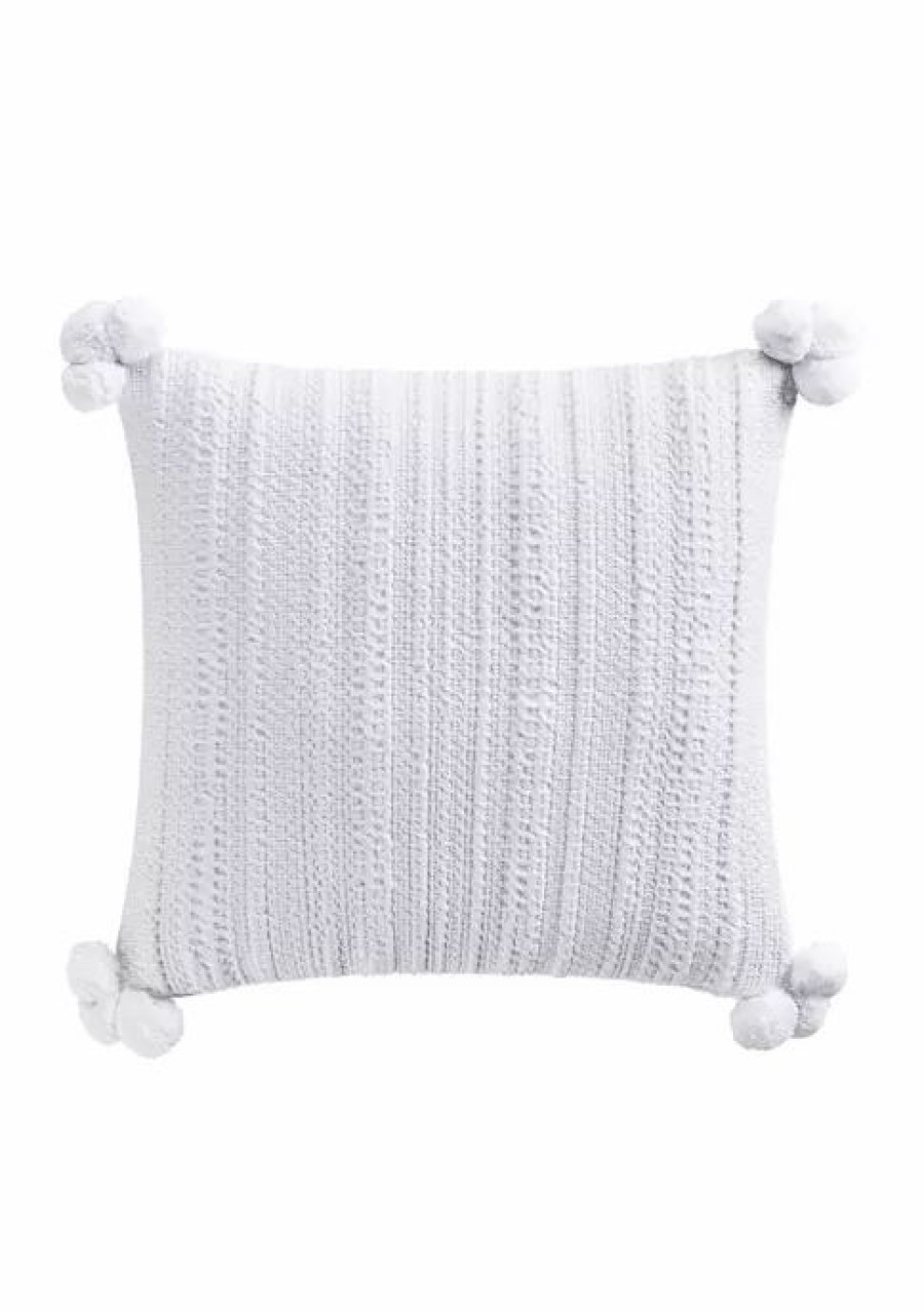 Bed & Bath * | Best Deal Waverly Blushing Blooms Decorative Pillow White