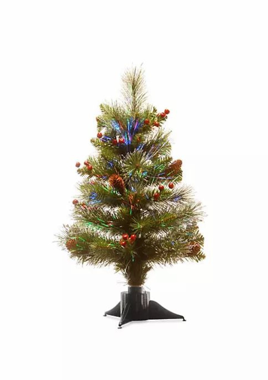 Trees * | Best Pirce National Tree 20 Pre-Lit Crestwood Spruce Battery Operated Full Artificial Christmas Tree Multicolor Led Lights Green