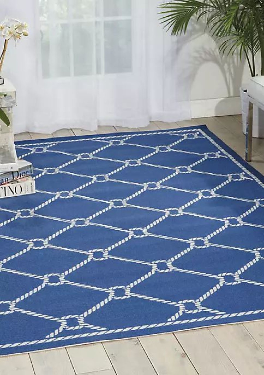 Home * | Budget Waverly 7 Ft 9 In X 10 Ft 10 In Sun And Shade Area Rug Navy