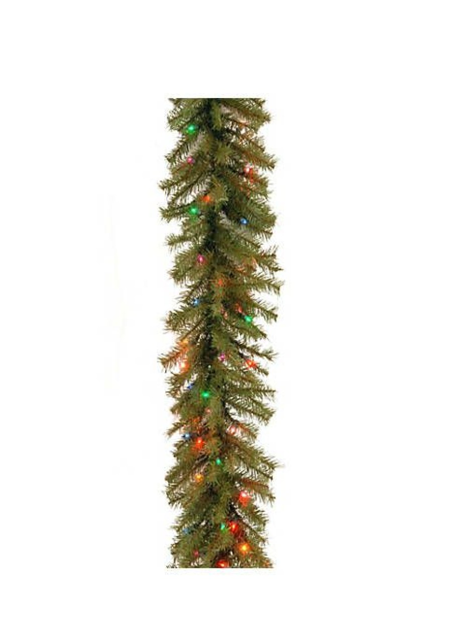 Christmas * | Best Pirce National Tree 9 X 10 Pre-Lit Norwood Fir Artificial Christmas Garland Multicolor Lights Green