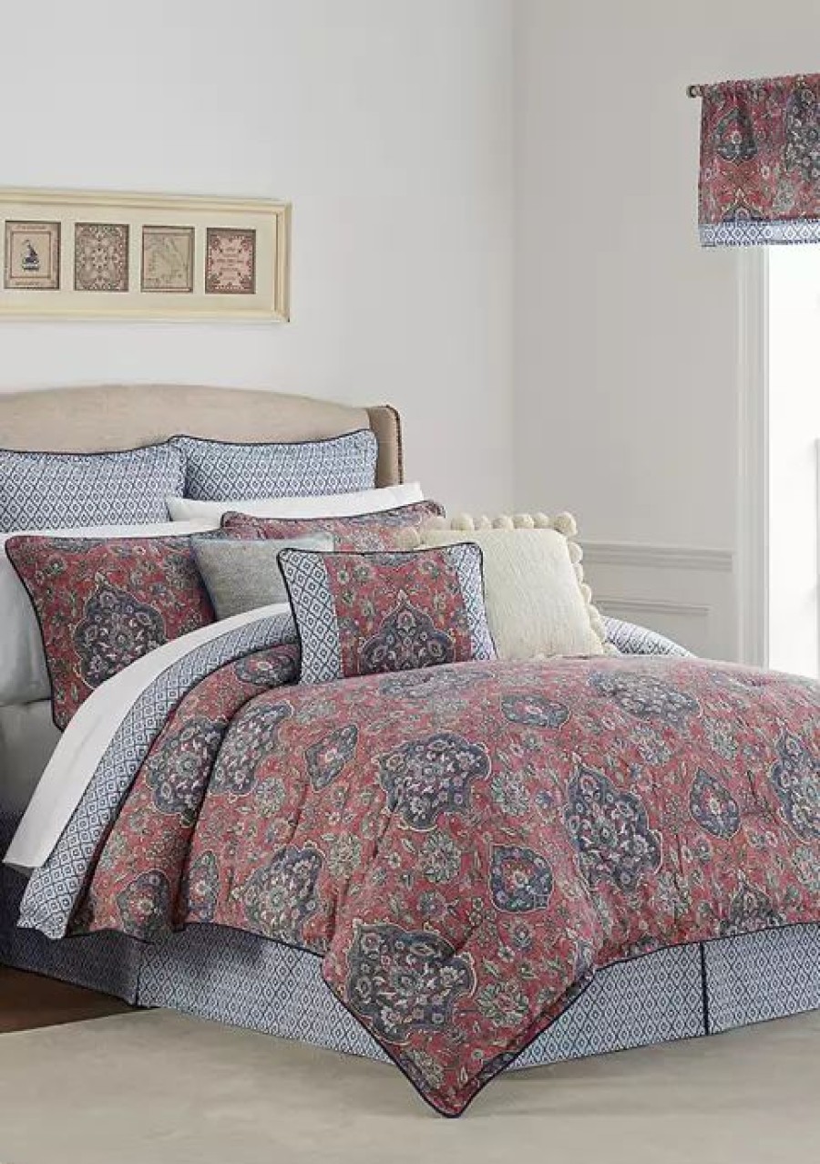 Bed & Bath * | Best Pirce Waverly Flying Carpet Comforter Set Red