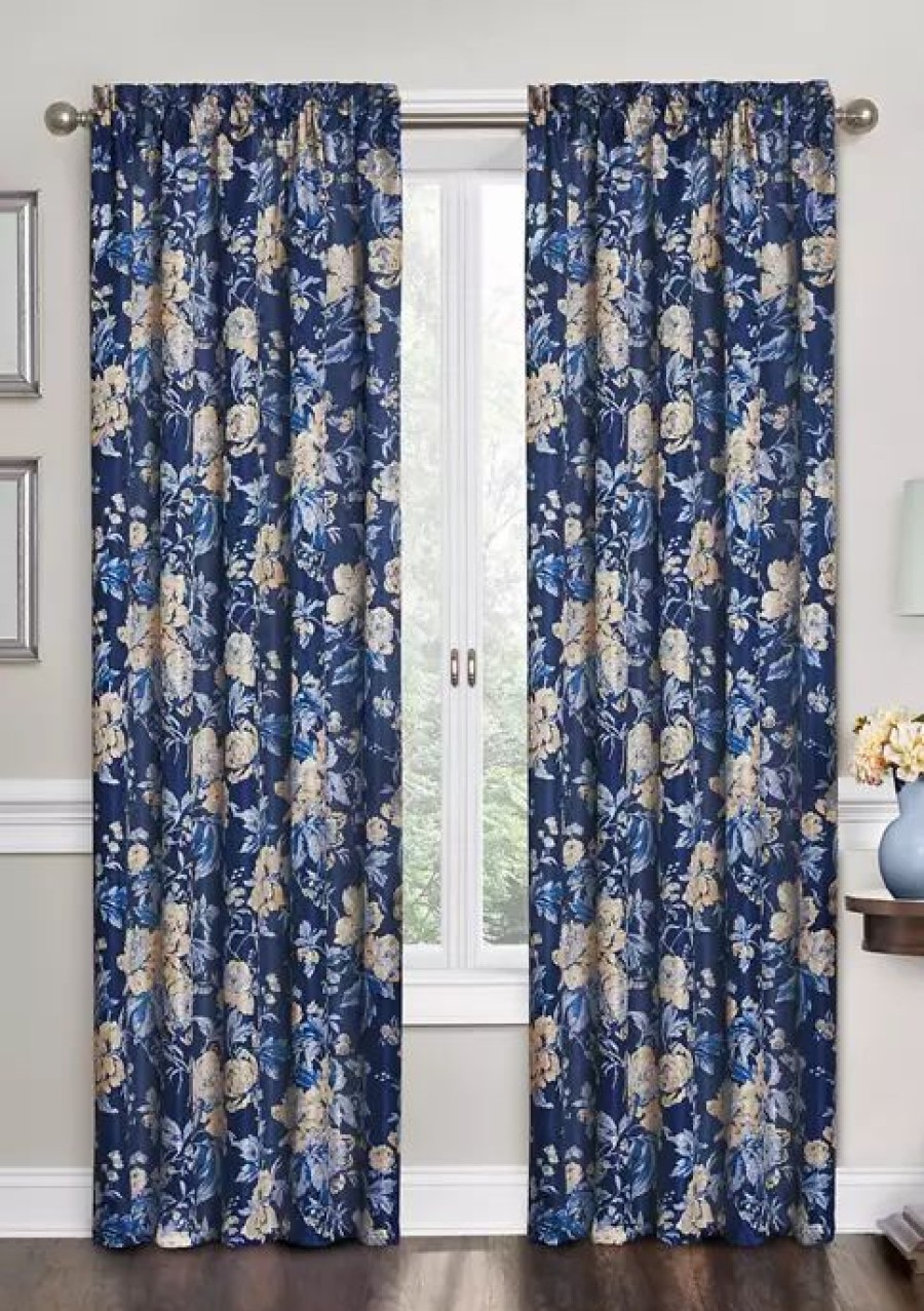 Home * | Flash Sale Traditions By Waverly Forever Yours Floral Window Panel Indigo