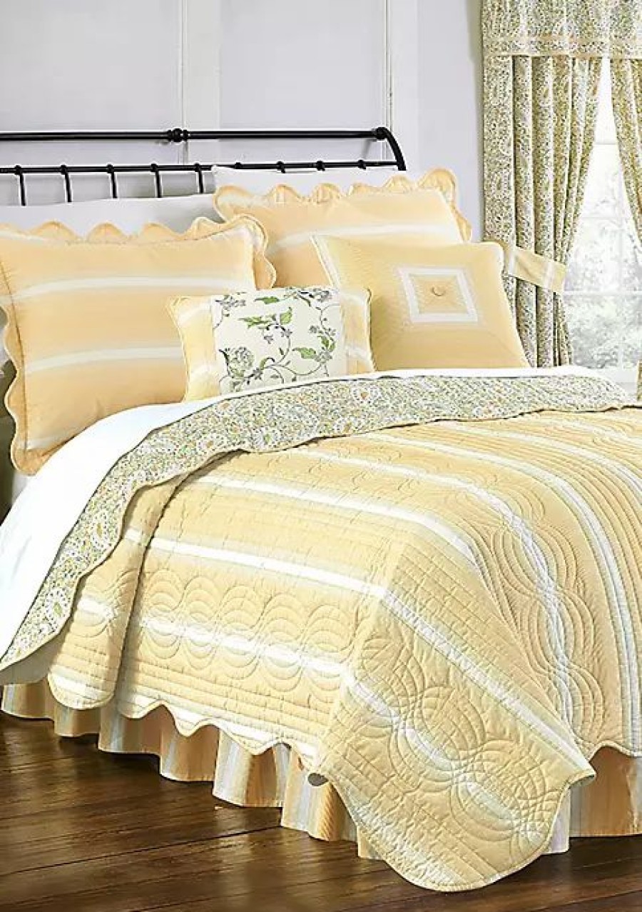 Bed & Bath * | Best Sale Waverly Paisley Verveine Reversible Quilt Set Green