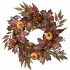 Home * | Coupon National Tree Ivy Vines And Maple Leaves Artificial Thanksgiving Wreath 24-Inch Unlit Orange