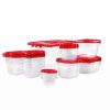 Home * | Flash Sale Lexi Home Nested 62 Piece Plastic Container Set With Storage Container Red