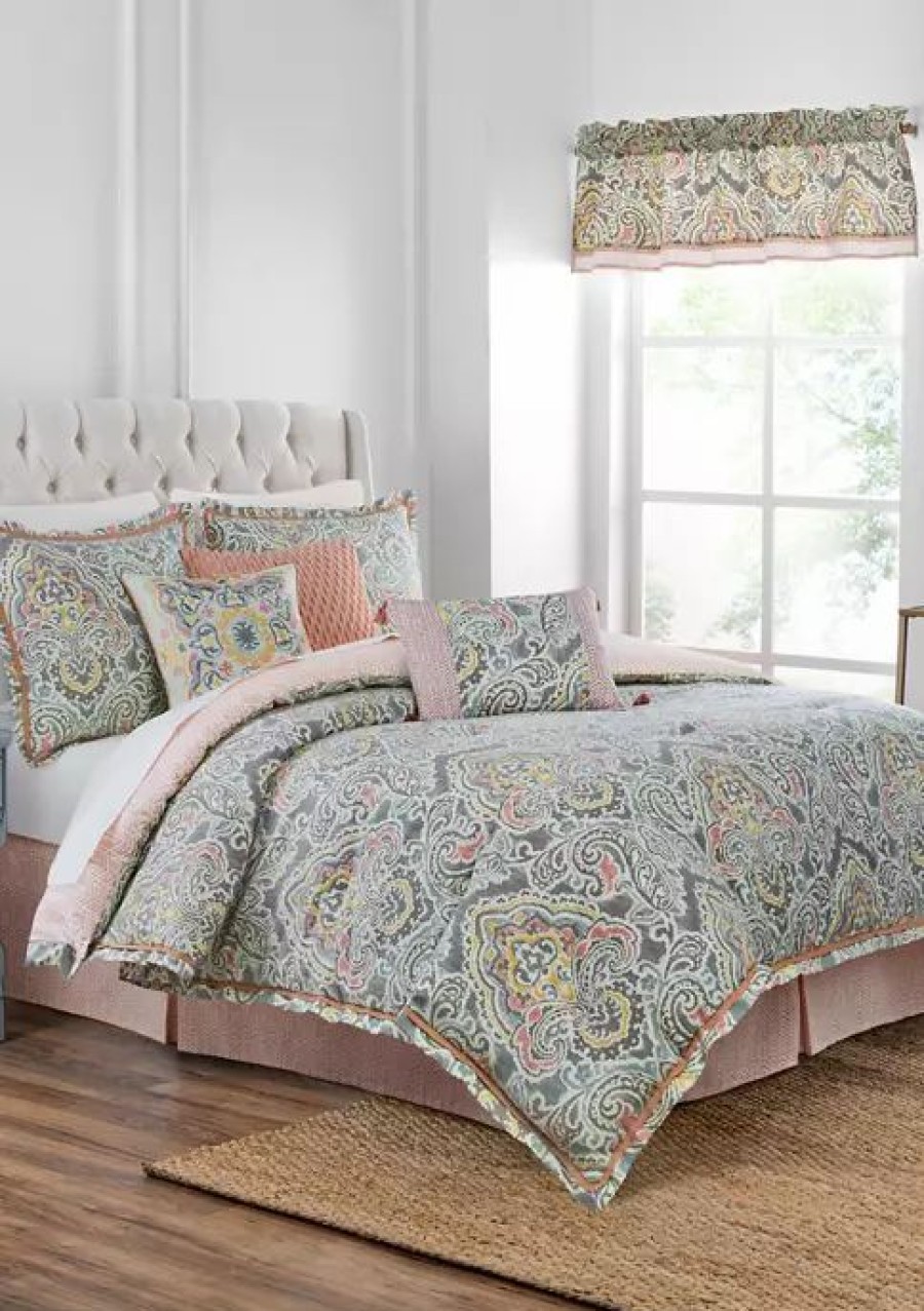 Bed & Bath * | Coupon Waverly Artisanal 4 Piece Comforter Set Mineral