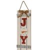 Home * | Cheapest National Tree And White "Joy" Rectangular Wall Art Decor 17.75 X 6.75 Red