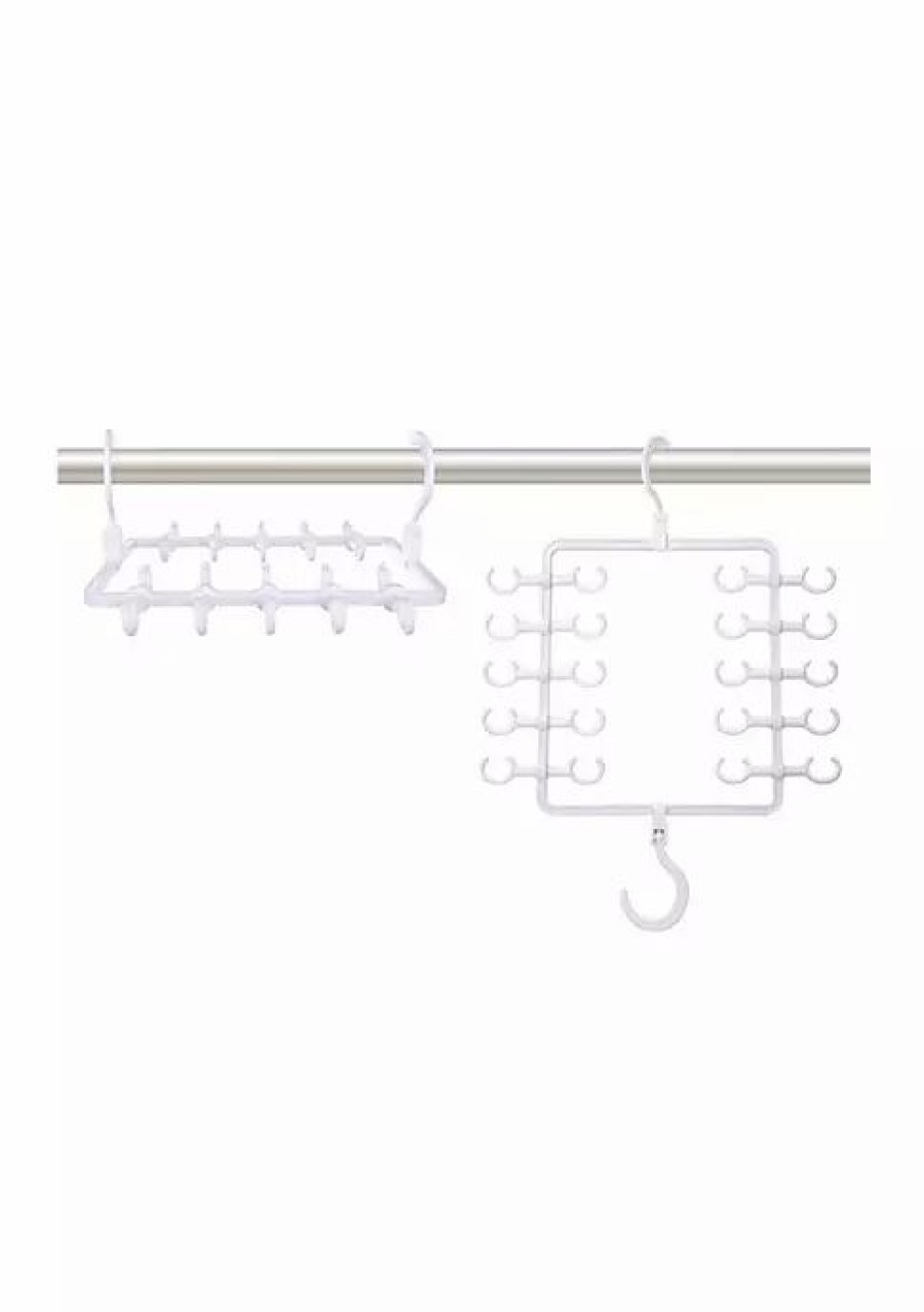 Home * | Best Sale Lexi Home Wonder Hanger Tank Top Organizer Set Of 2 White