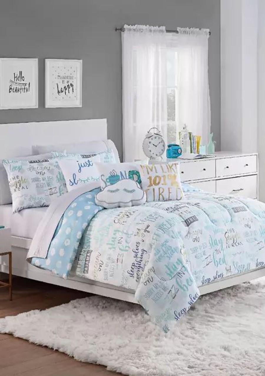 Bed & Bath * | Flash Sale Waverly Spree Lights Out Reversible Comforter Set Spa