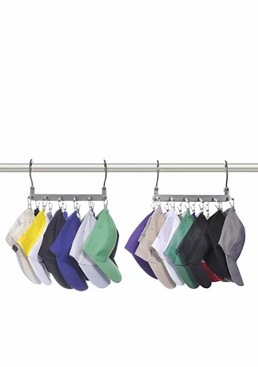 Home * | Best Sale Lexi Home Wonder Hanger Hat/Cap Organizer Set Of 2 Grey