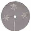 Home * | Best Pirce National Tree 42 And White Snowflake Embroidered Christmas Tree Skirt Gray