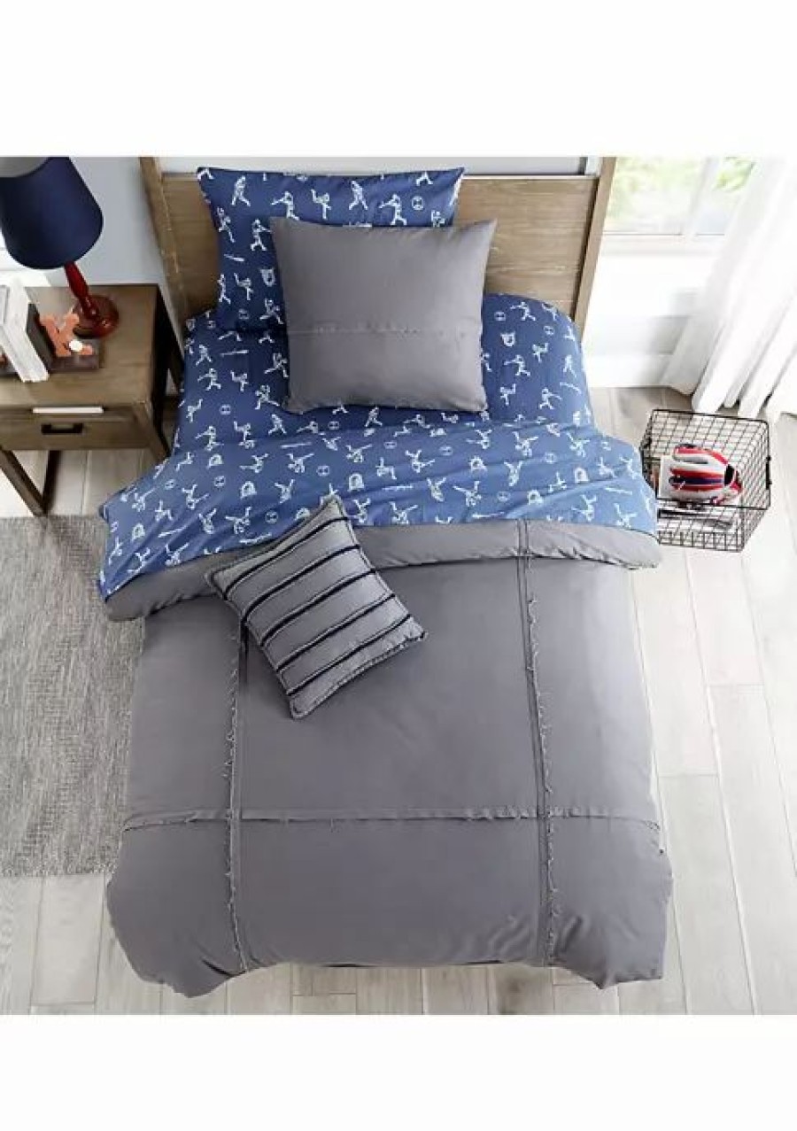 Bed & Bath * | Budget Waverly Kids Bridgeport Duvet Set Grey